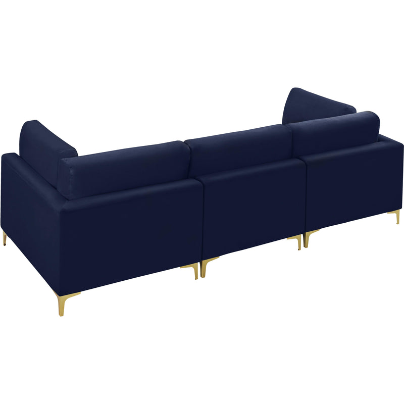 Meridian Julia Navy Velvet Modular Sofa (3 Boxes) IMAGE 7