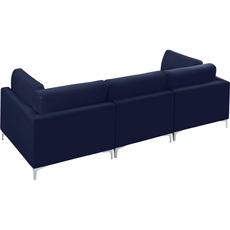 Meridian Julia Navy Velvet Modular Sofa (3 Boxes) IMAGE 8