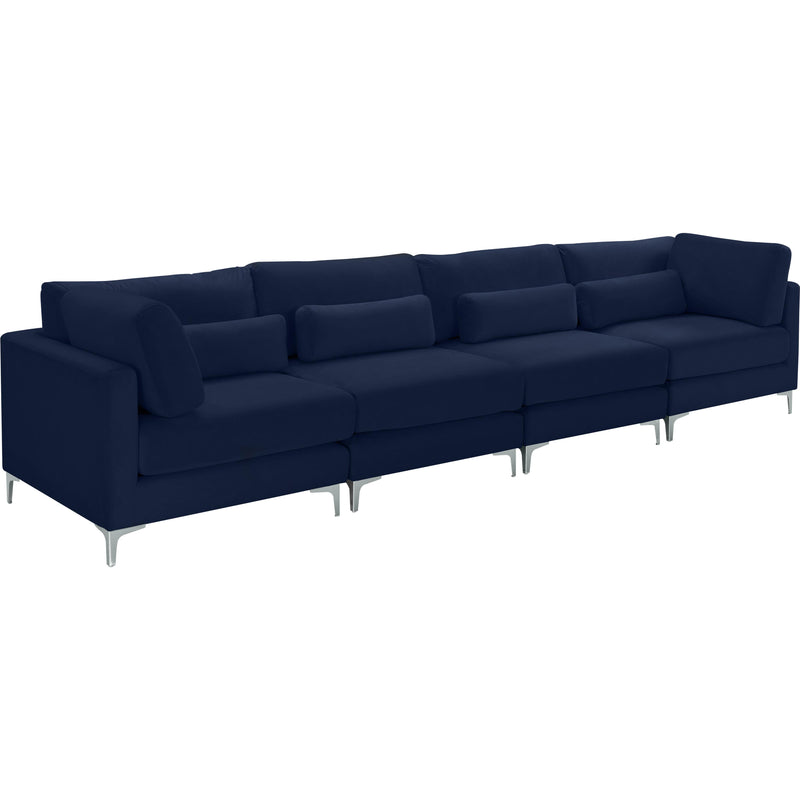 Meridian Julia Navy Velvet Modular Sofa (4 Boxes) IMAGE 2