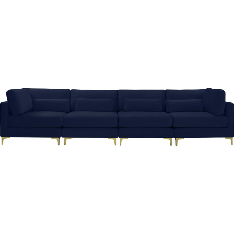 Meridian Julia Navy Velvet Modular Sofa (4 Boxes) IMAGE 3