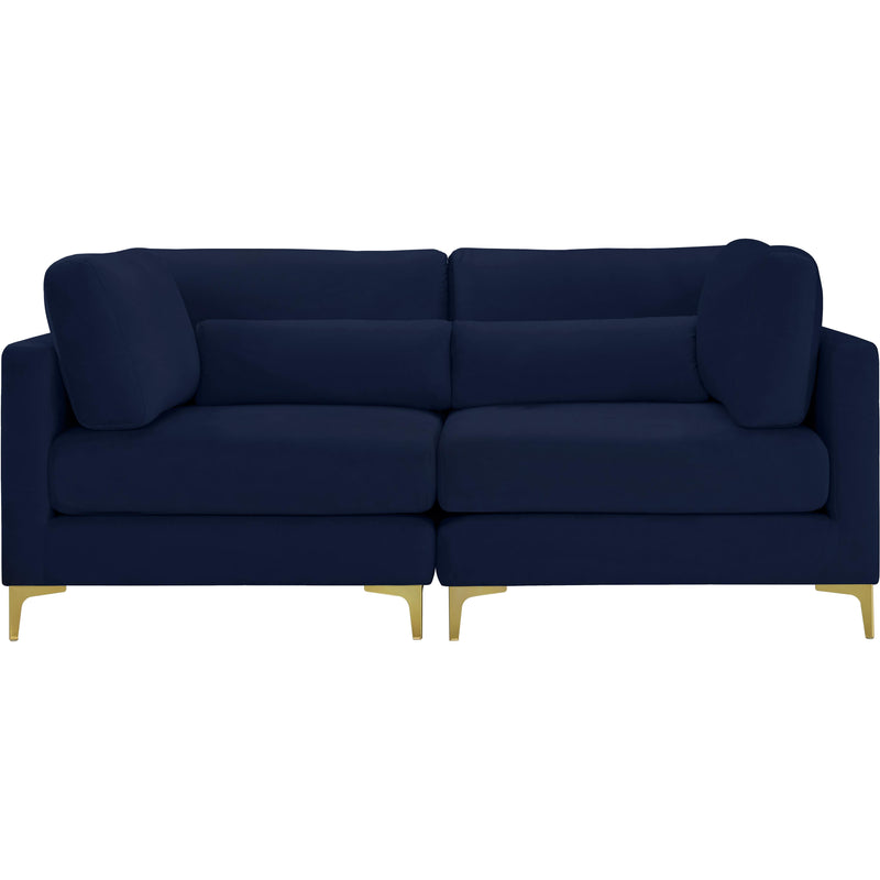 Meridian Julia Navy Velvet Modular Sofa IMAGE 3