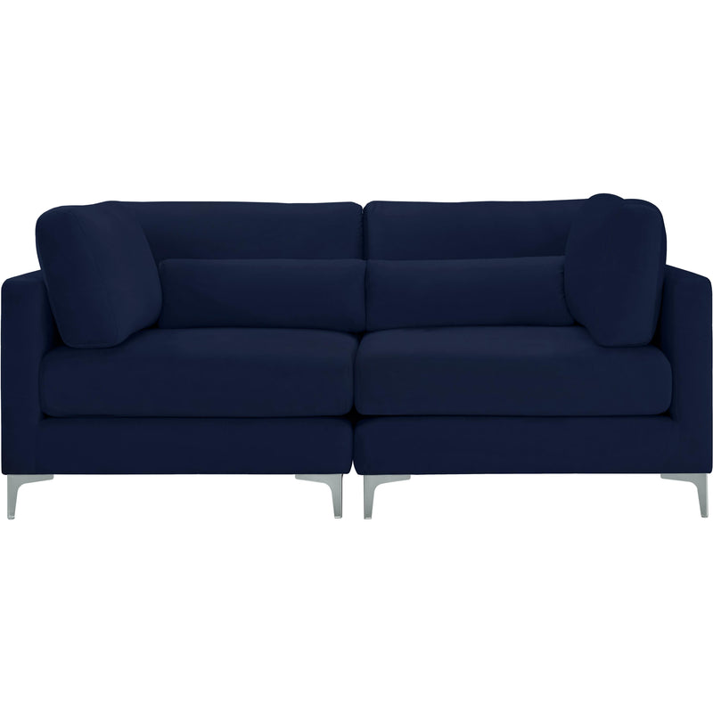 Meridian Julia Navy Velvet Modular Sofa IMAGE 4