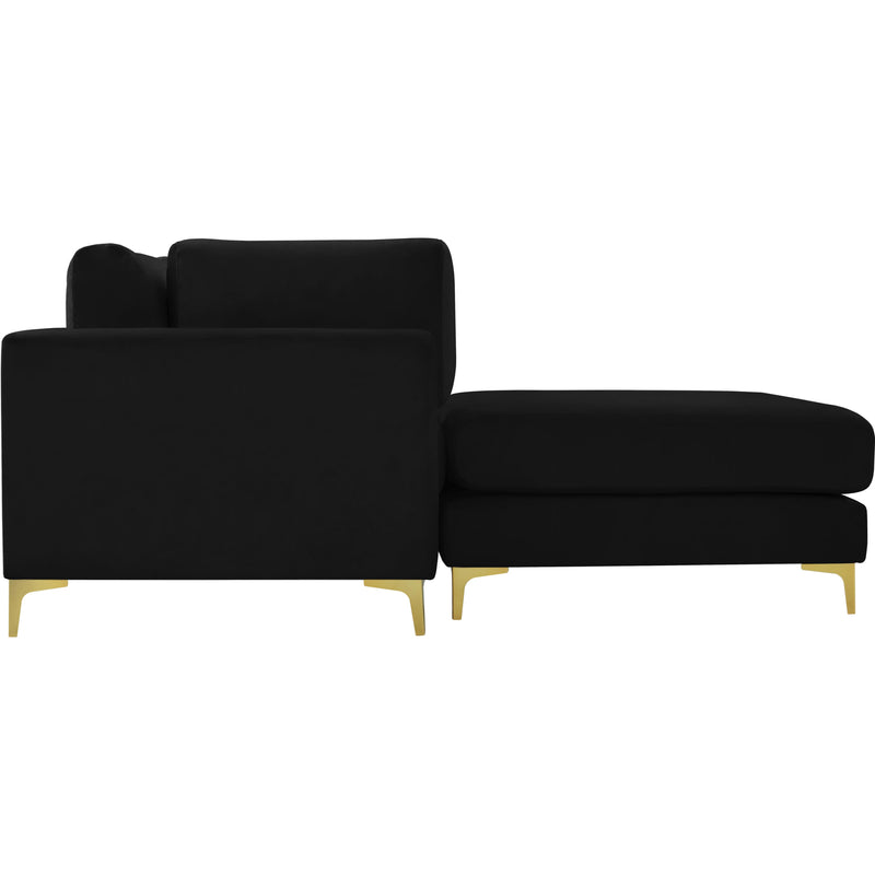 Meridian Julia Black Velvet Modular Sectional (4 Boxes) IMAGE 7