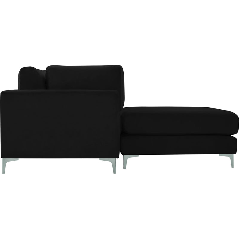 Meridian Julia Black Velvet Modular Sectional (5 Boxes) IMAGE 8