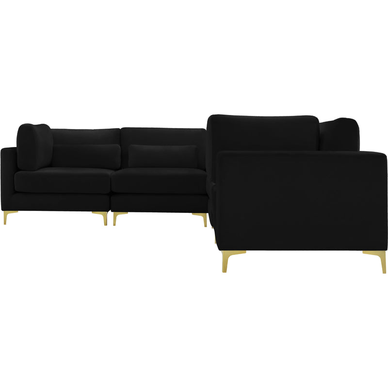 Meridian Julia Black Velvet Modular Sectional (6 Boxes) IMAGE 3