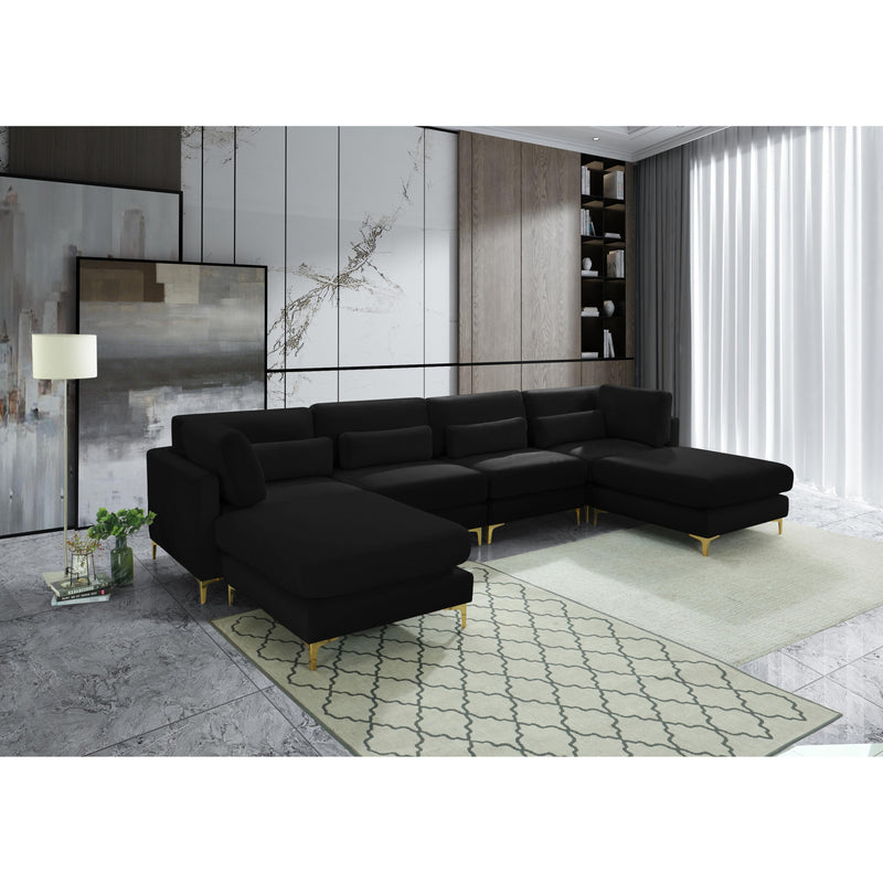 Meridian Julia Black Velvet Modular Sectional (6 Boxes) IMAGE 12