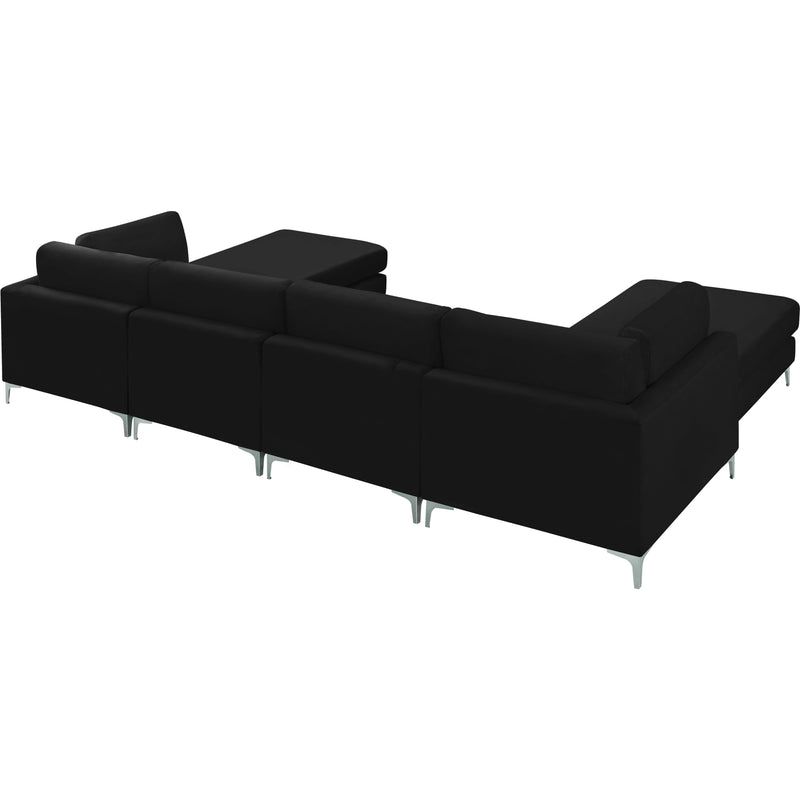 Meridian Julia Black Velvet Modular Sectional (6 Boxes) IMAGE 7