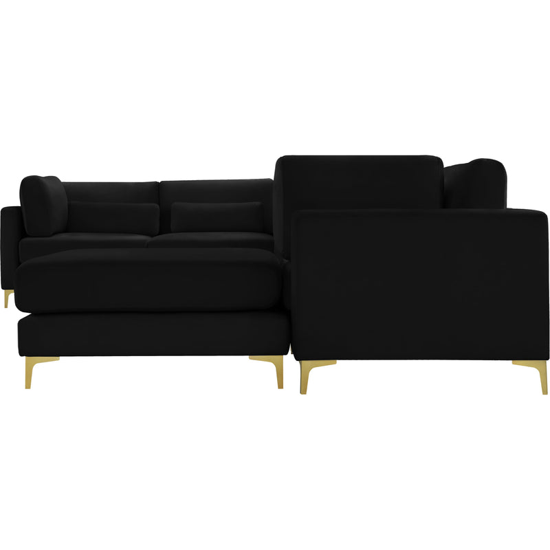 Meridian Julia Black Velvet Modular Sectional (7 Boxes) IMAGE 3