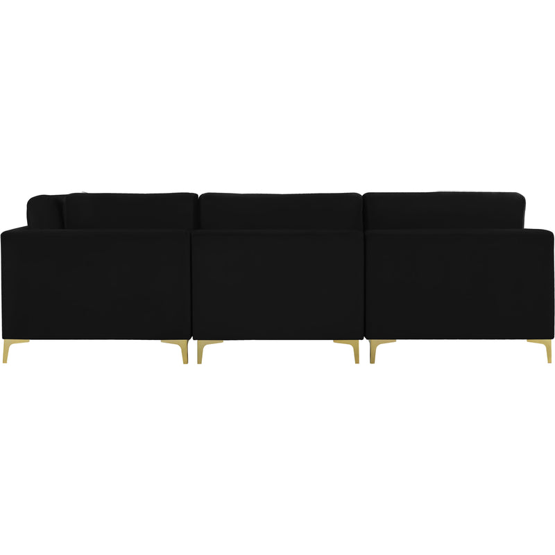 Meridian Julia Black Velvet Modular Sectional (7 Boxes) IMAGE 7