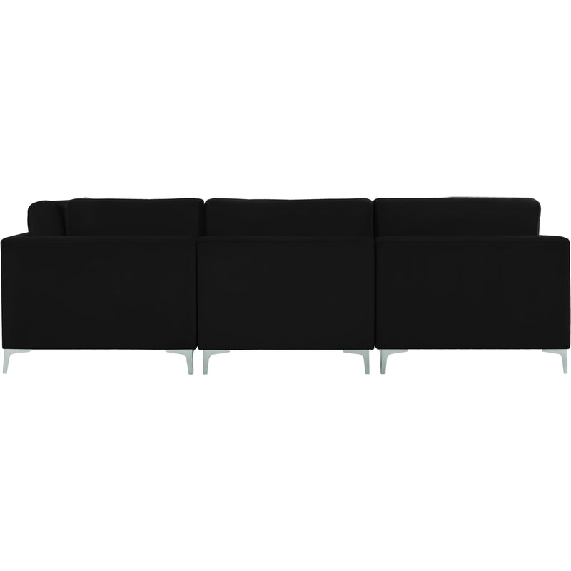 Meridian Julia Black Velvet Modular Sectional (7 Boxes) IMAGE 8