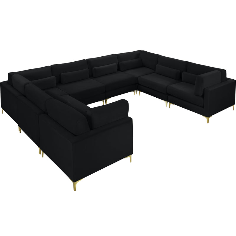 Meridian Julia Black Velvet Modular Sectional (8 Boxes) IMAGE 1