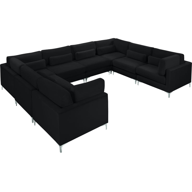 Meridian Julia Black Velvet Modular Sectional (8 Boxes) IMAGE 2