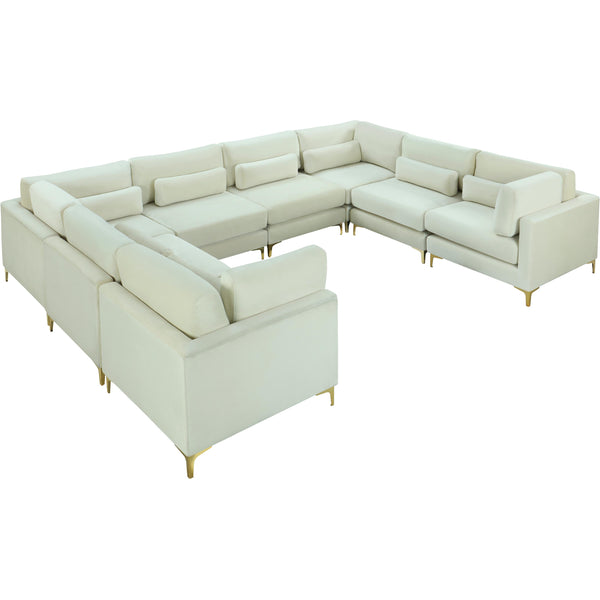 Meridian Julia Cream Velvet Modular Sectional (8 Boxes) IMAGE 1