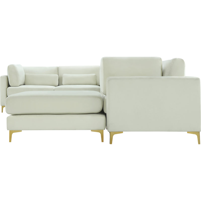 Meridian Julia Cream Velvet Modular Sectional (7 Boxes) IMAGE 3