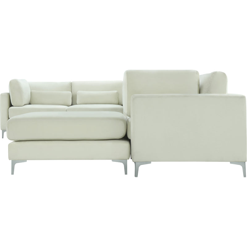 Meridian Julia Cream Velvet Modular Sectional (7 Boxes) IMAGE 4