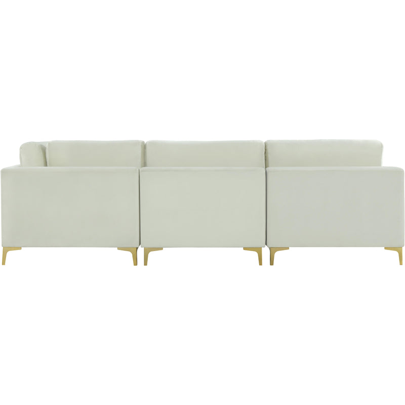 Meridian Julia Cream Velvet Modular Sectional (7 Boxes) IMAGE 7