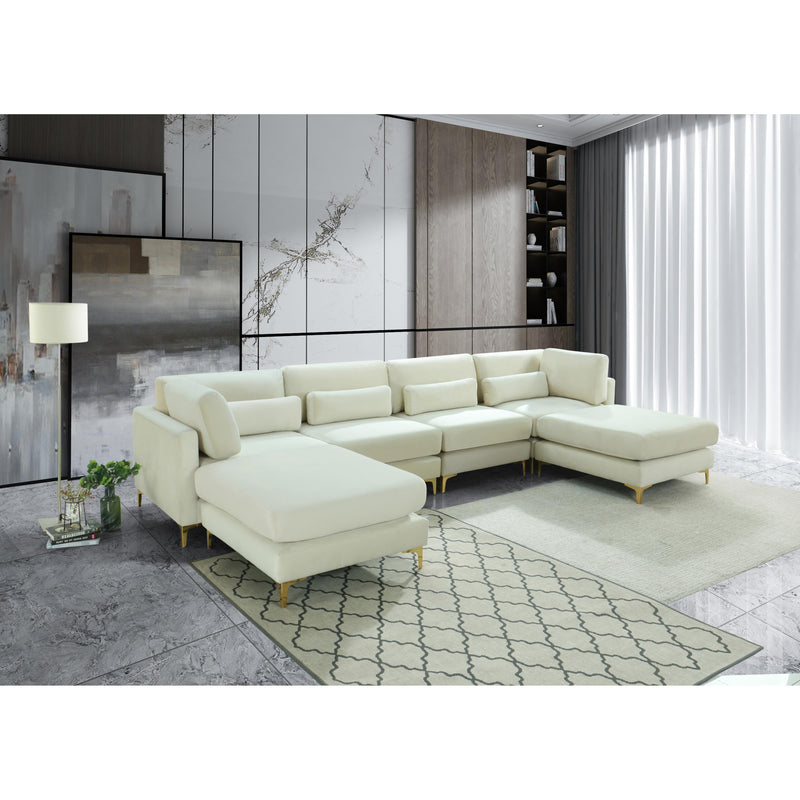 Meridian Julia Cream Velvet Modular Sectional (6 Boxes) IMAGE 12