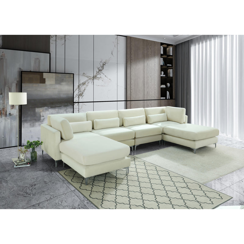 Meridian Julia Cream Velvet Modular Sectional (6 Boxes) IMAGE 13