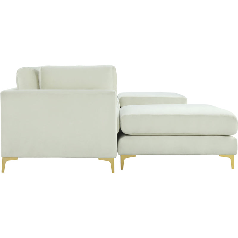 Meridian Julia Cream Velvet Modular Sectional (6 Boxes) IMAGE 3