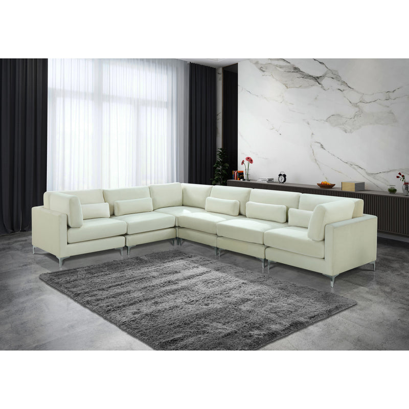 Meridian Julia Cream Velvet Modular Sectional (6 Boxes) IMAGE 12