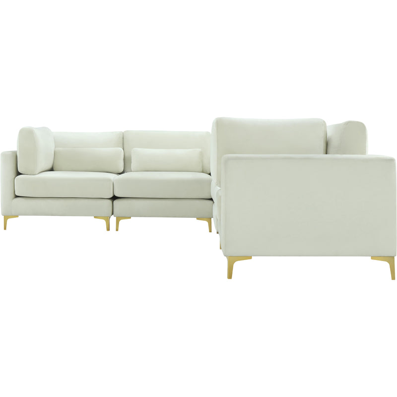 Meridian Julia Cream Velvet Modular Sectional (6 Boxes) IMAGE 3