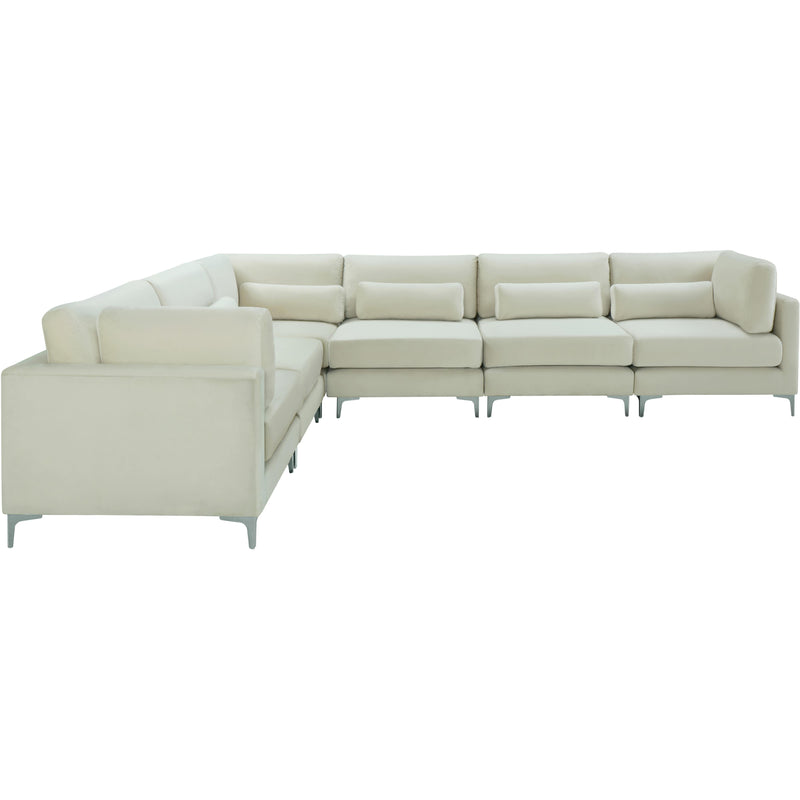 Meridian Julia Cream Velvet Modular Sectional (6 Boxes) IMAGE 6