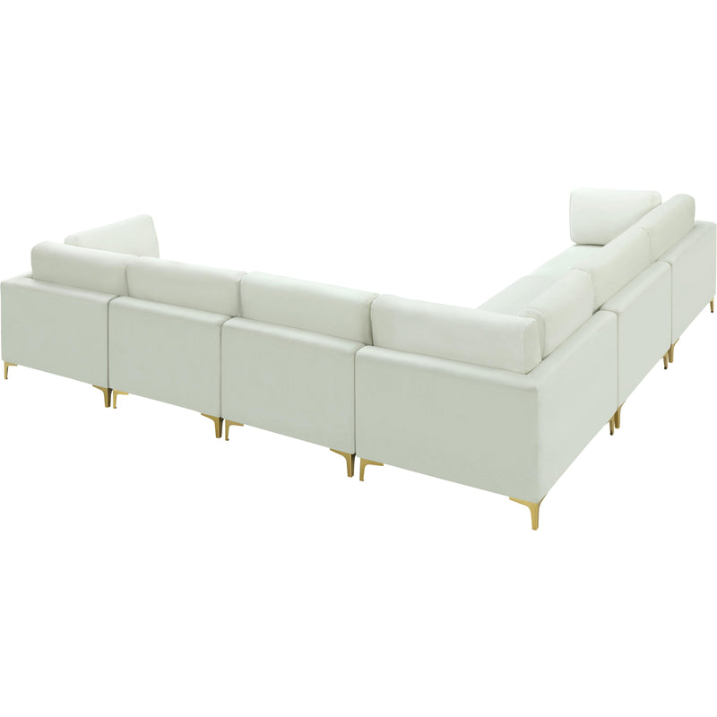 Meridian Julia Cream Velvet Modular Sectional (6 Boxes) IMAGE 7