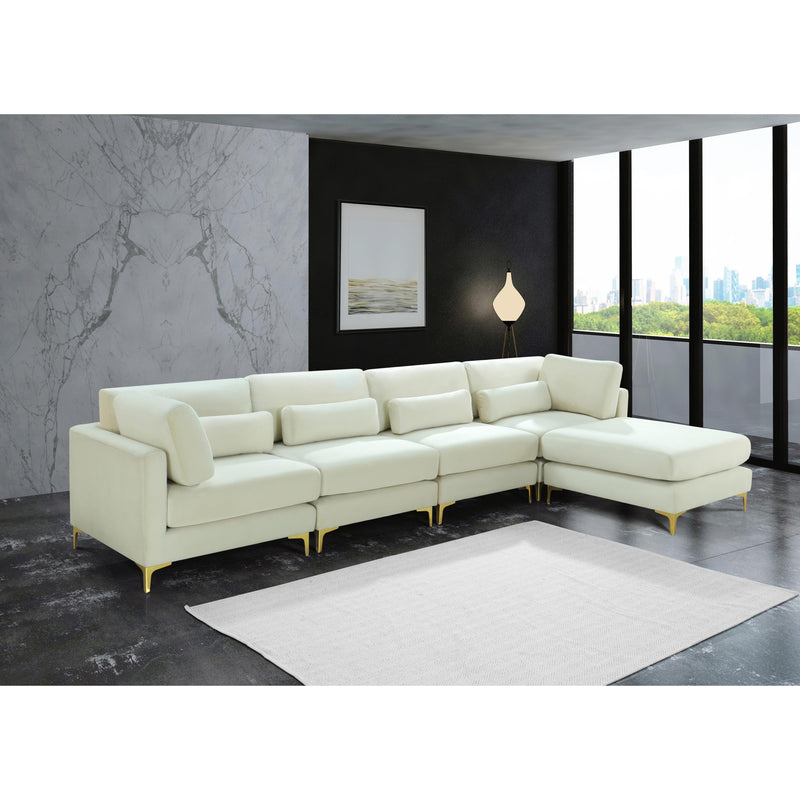 Meridian Julia Cream Velvet Modular Sectional (5 Boxes) IMAGE 14