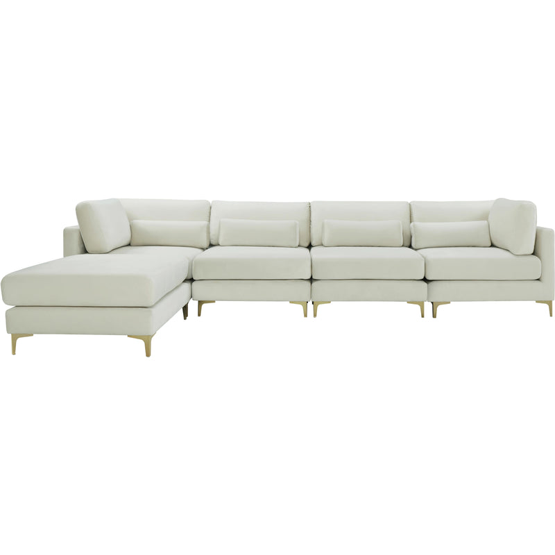 Meridian Julia Cream Velvet Modular Sectional (5 Boxes) IMAGE 5