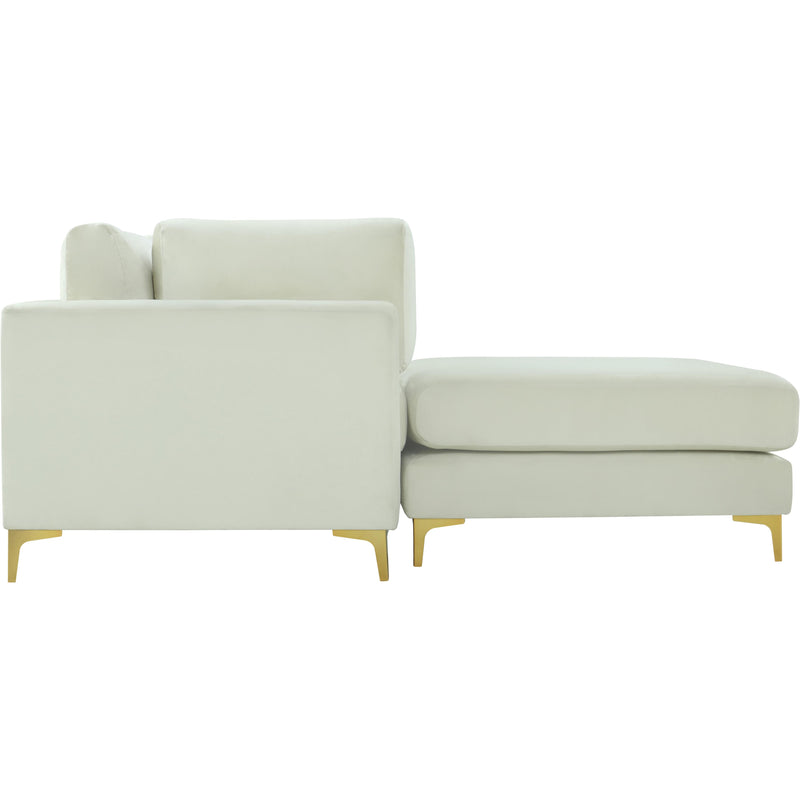 Meridian Julia Cream Velvet Modular Sectional (5 Boxes) IMAGE 7