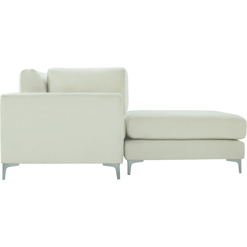 Meridian Julia Cream Velvet Modular Sectional (5 Boxes) IMAGE 8