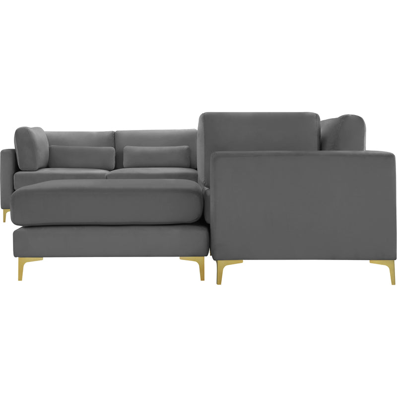 Meridian Julia Grey Velvet Modular Sectional (7 Boxes) IMAGE 3