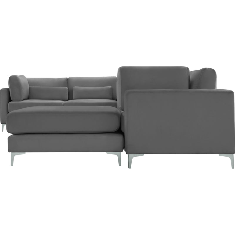 Meridian Julia Grey Velvet Modular Sectional (7 Boxes) IMAGE 4