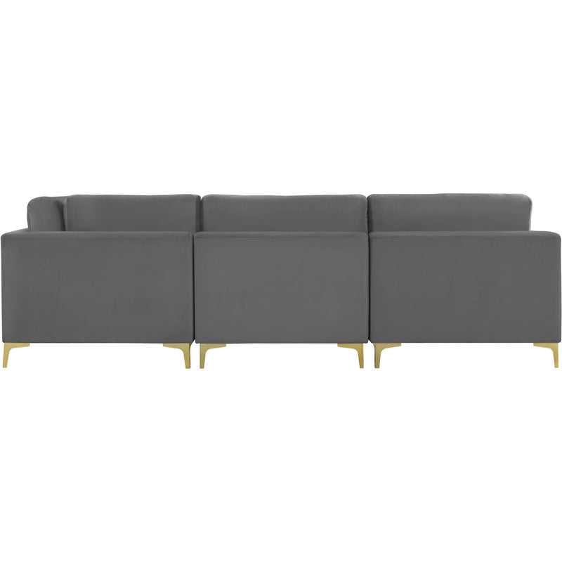 Meridian Julia Grey Velvet Modular Sectional (7 Boxes) IMAGE 7