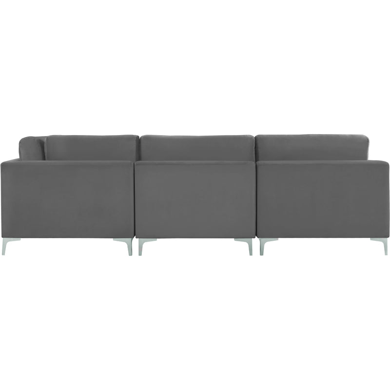 Meridian Julia Grey Velvet Modular Sectional (7 Boxes) IMAGE 8