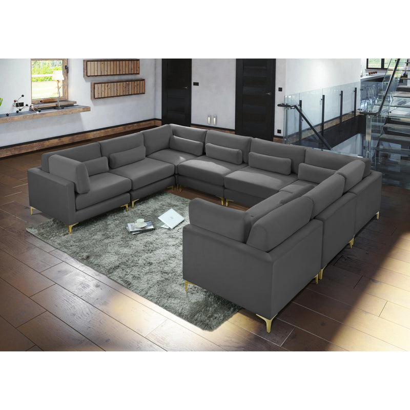 Meridian Julia Grey Velvet Modular Sectional (8 Boxes) IMAGE 10