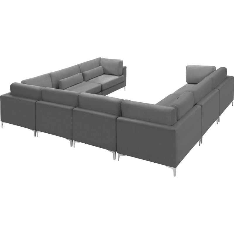 Meridian Julia Grey Velvet Modular Sectional (8 Boxes) IMAGE 6