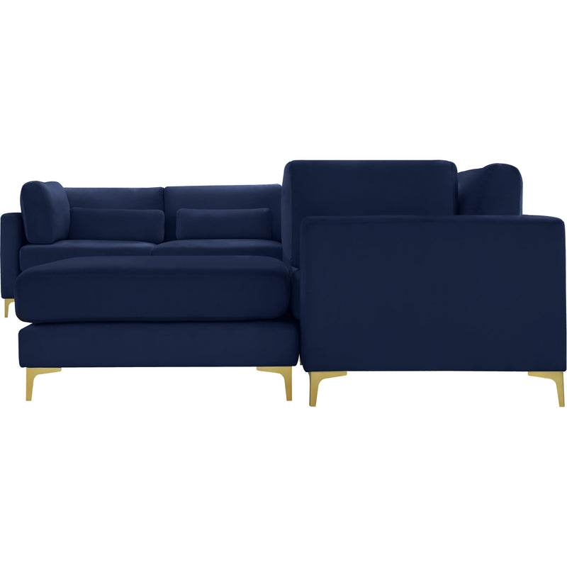 Meridian Julia Navy Velvet Modular Sectional (7 Boxes) IMAGE 3