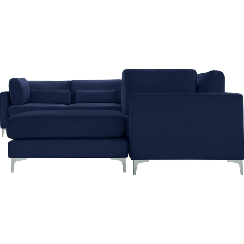 Meridian Julia Navy Velvet Modular Sectional (7 Boxes) IMAGE 4