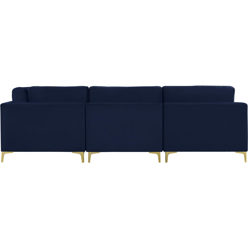 Meridian Julia Navy Velvet Modular Sectional (7 Boxes) IMAGE 7