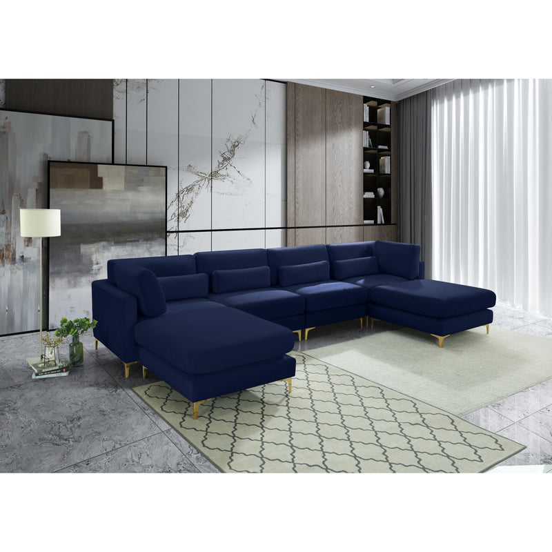 Meridian Julia Navy Velvet Modular Sectional (6 Boxes) IMAGE 12