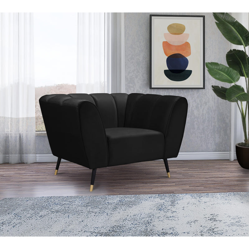 Meridian Beaumont Black Velvet Chair IMAGE 11