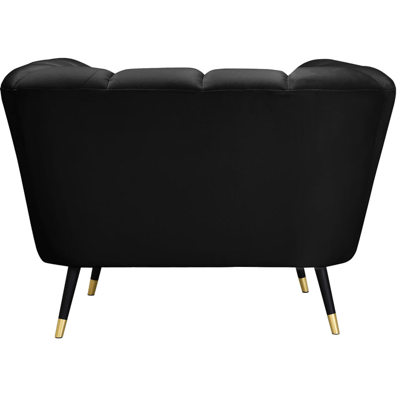 Meridian Beaumont Black Velvet Chair IMAGE 3