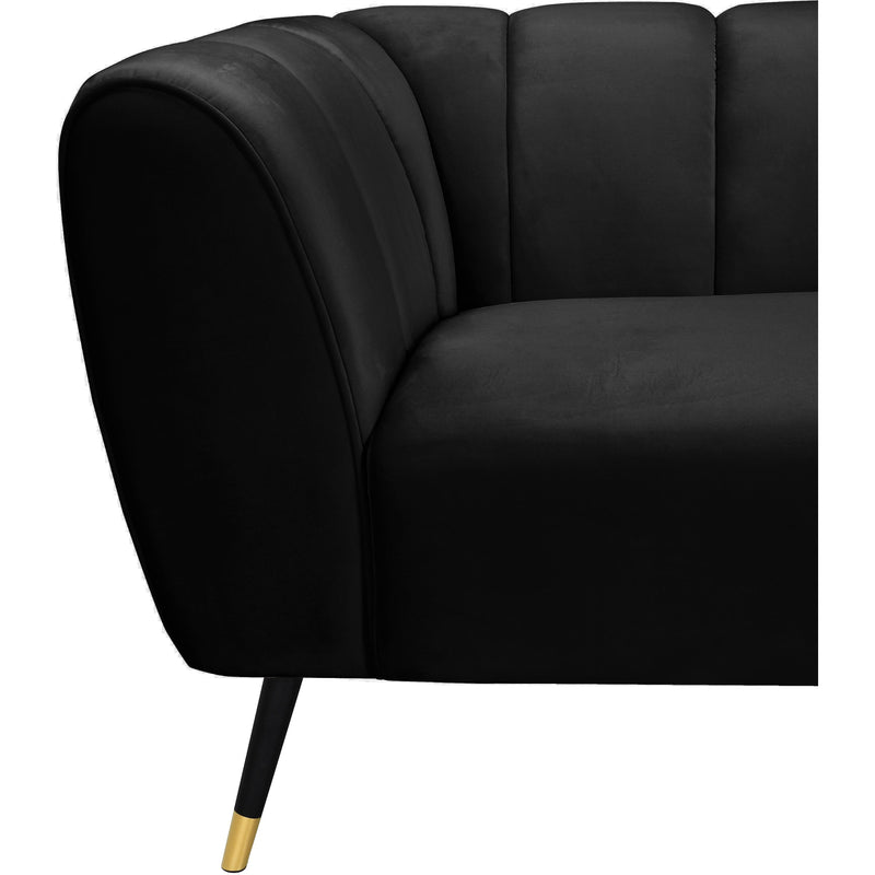 Meridian Beaumont Black Velvet Chair IMAGE 5