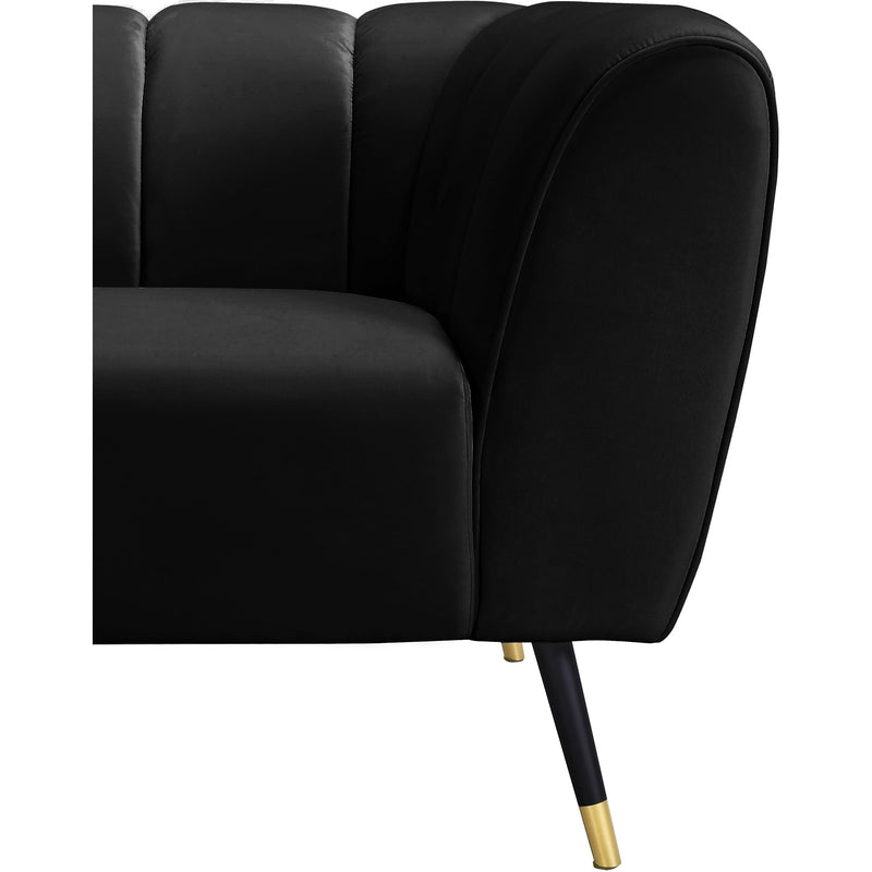 Meridian Beaumont Black Velvet Chair IMAGE 6