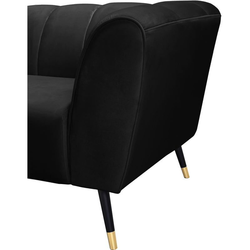 Meridian Beaumont Black Velvet Chair IMAGE 7