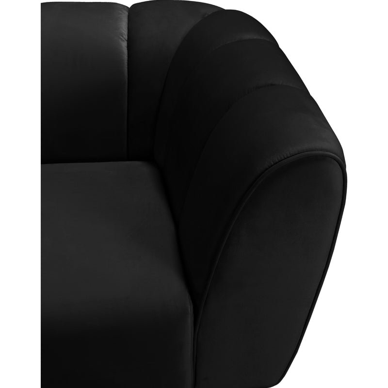 Meridian Beaumont Black Velvet Chair IMAGE 8