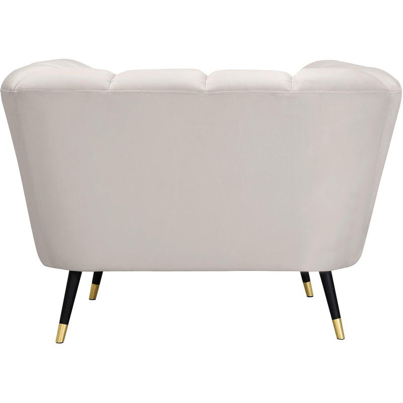 Meridian Beaumont Cream Velvet Chair IMAGE 3