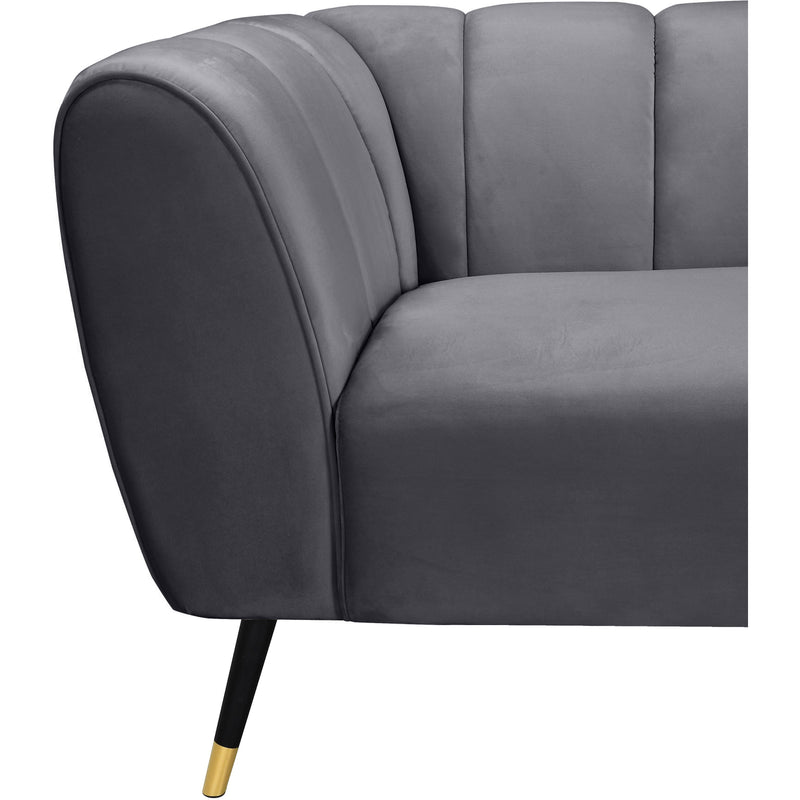 Meridian Beaumont Grey Velvet Chair IMAGE 5