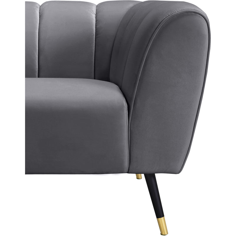 Meridian Beaumont Grey Velvet Chair IMAGE 6